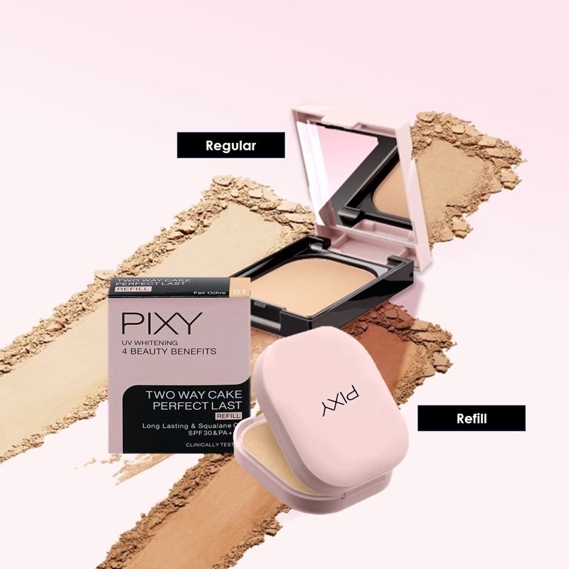 PIXY UV Whitening 4 Beauty Benefits Perfect Last Two Way Cake Compact