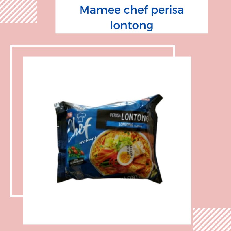 Instant Food Noodle Mi Mamee Lontong Chef Ready Stock Mee Segera G