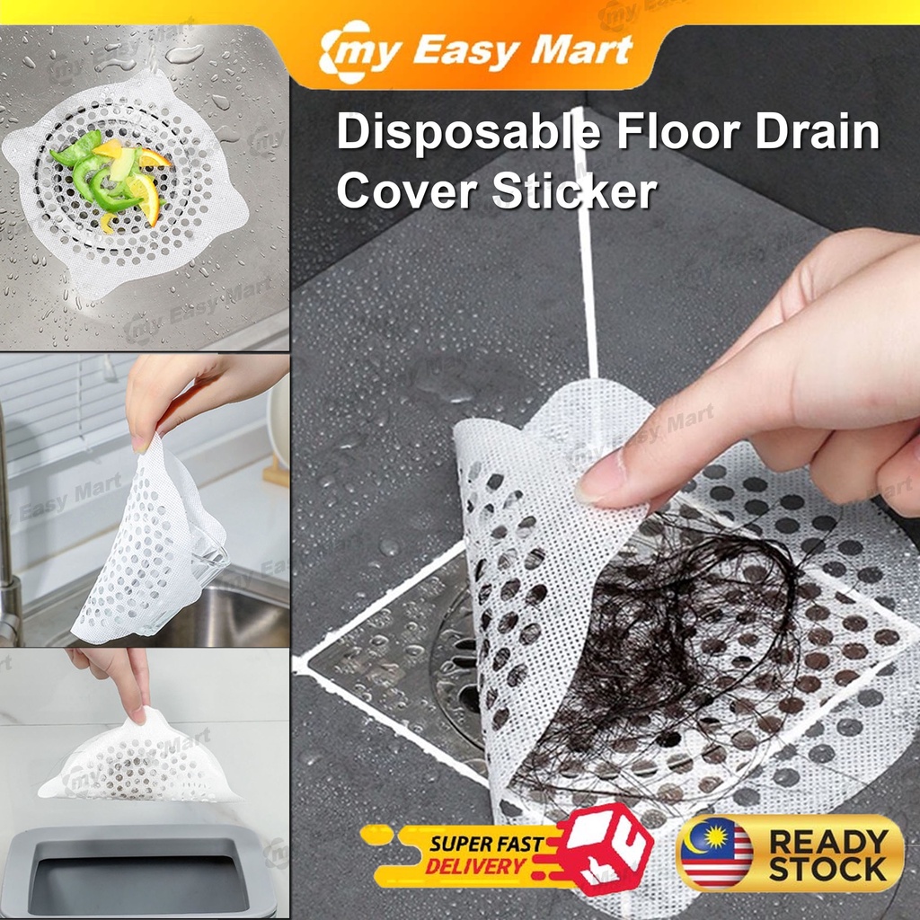 𝐋𝐢𝐟𝐞 𝐇𝐚𝐜𝐤Disposable Floor Drain Cover Sticker Anti Blocking Filter