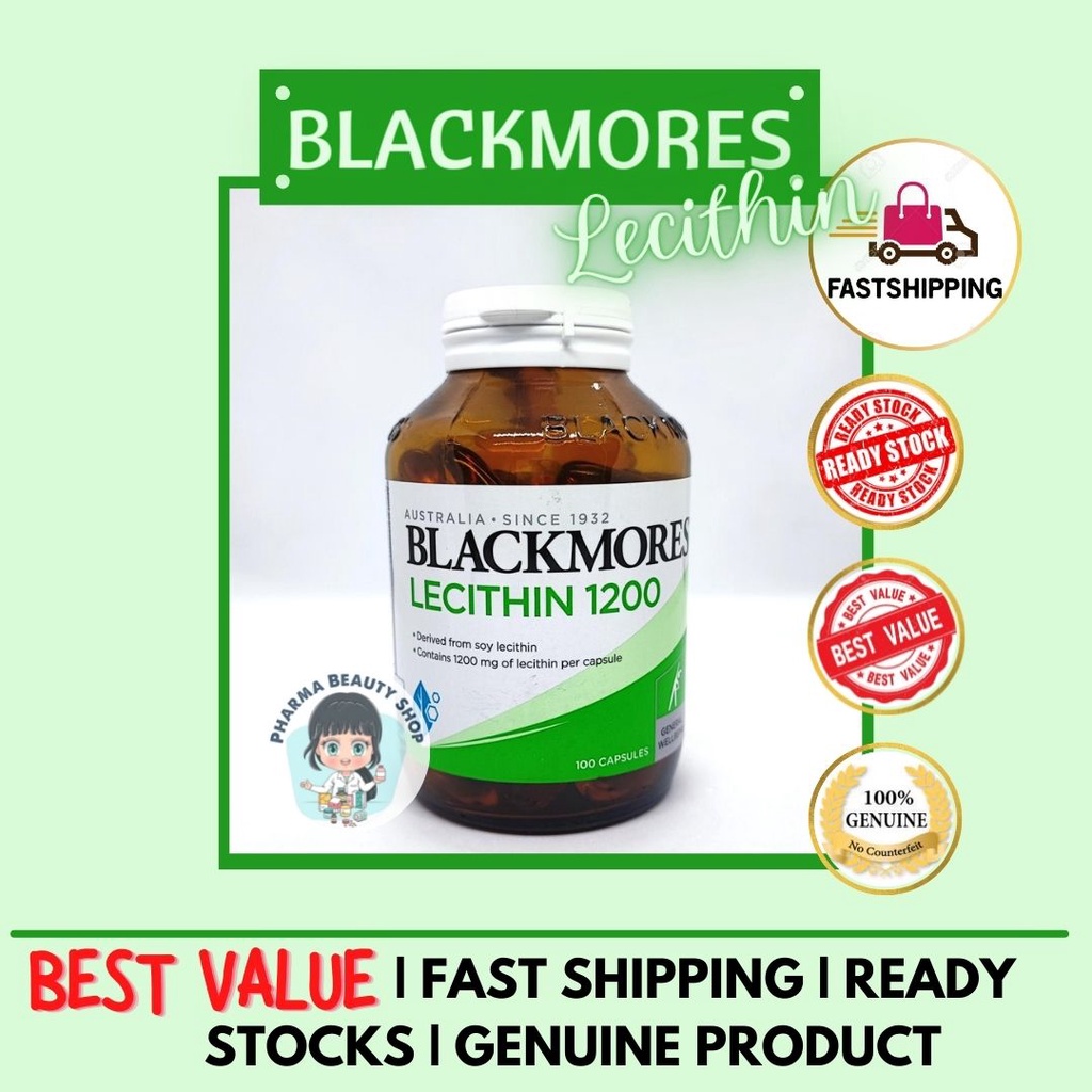 Blackmores Lecithin 1200 100 Capsules For Fat Metabolism Shopee