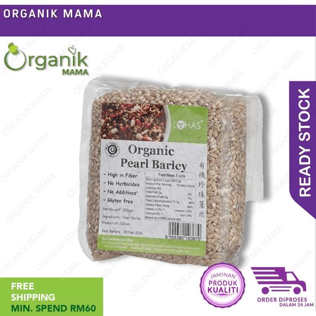 Lohas Ecoaction Organic Pearl Barley Gm Shopee Malaysia