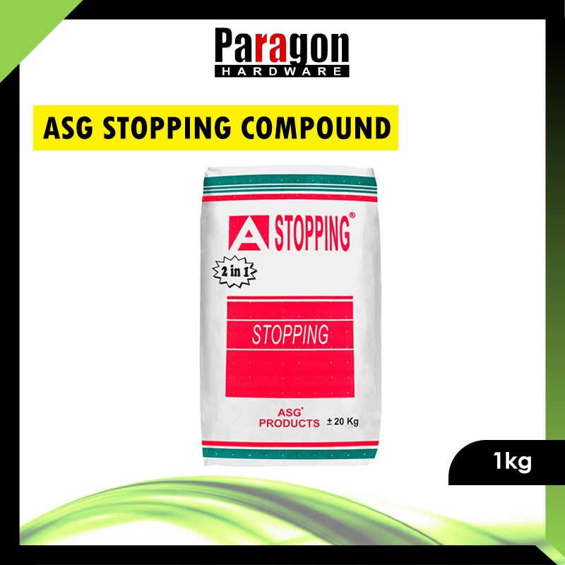 ASG STOPPING COMPOUND 1 Kg 石膏粉 Cement Gum Plaster Ceiling Wall Repair