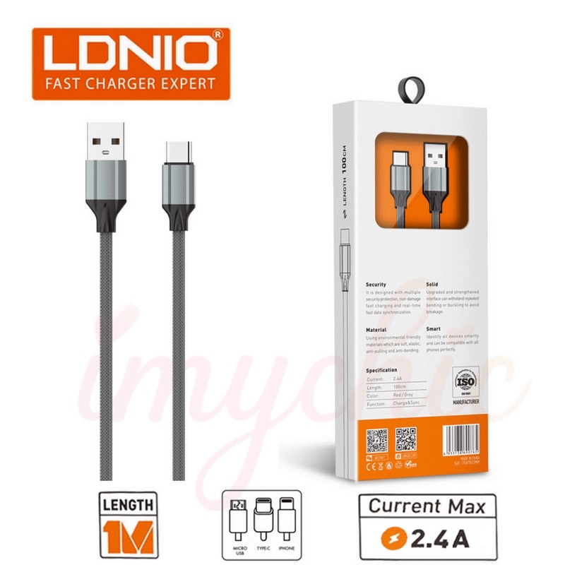 LDNIO LS441 1M Length 2 4A Fast Charge Data Cable Shopee Malaysia