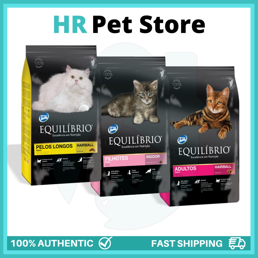 REPACK 1KG Equilibrio Adult Kitten Long Hair Dry Cat Food