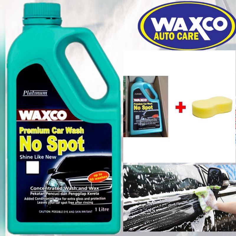 Ori Waxco No Spot Premium Car Wash Shampoo Ml Free Sponge