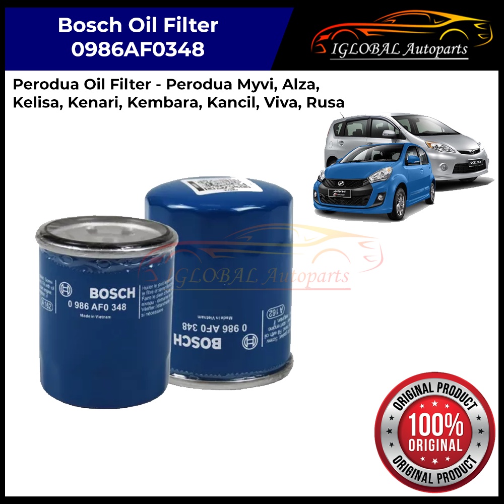 Bosch Oil Filter Af For Perodua Myvi Alza Kelisa Kenari