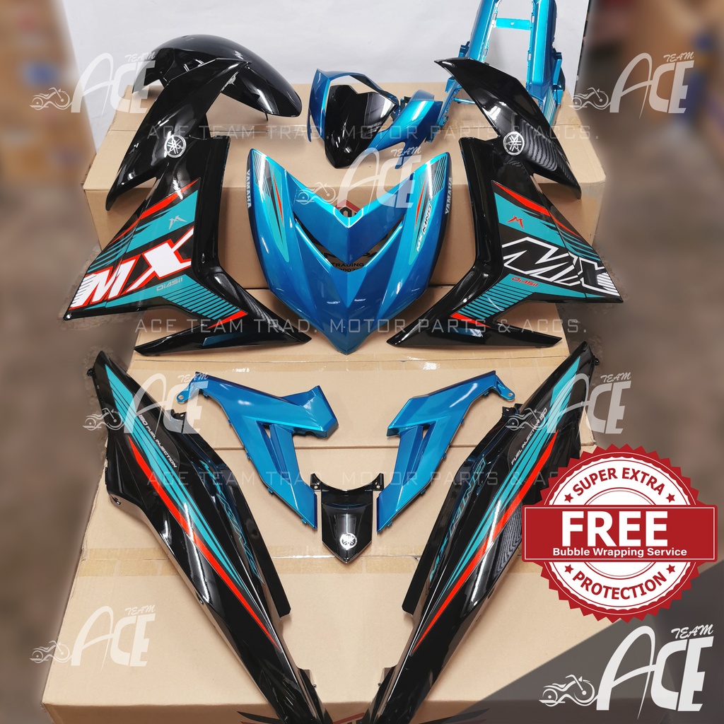 Coverset Y V V Mx King Indo Cyan Ysuku Y V Y V Yamaha Cover Set