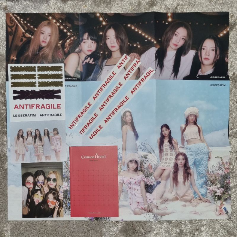 LE SSERAFIM Antifragile Standard Ver Album Inclusions Poster Sticker