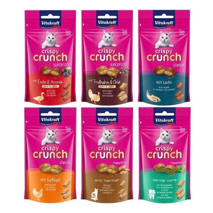 Vitakraft Crispy Crunch 60g Cat Treats Snek Kucing Shopee Malaysia