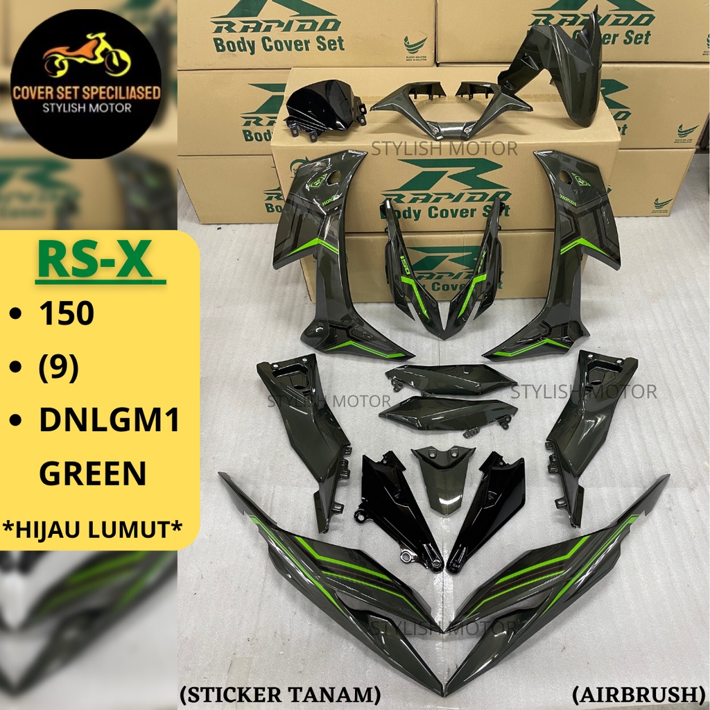 STICKER TANAM AIRBRUSH RAPIDO COVER SET HONDA RSX RS X 150 9 DNLGM1