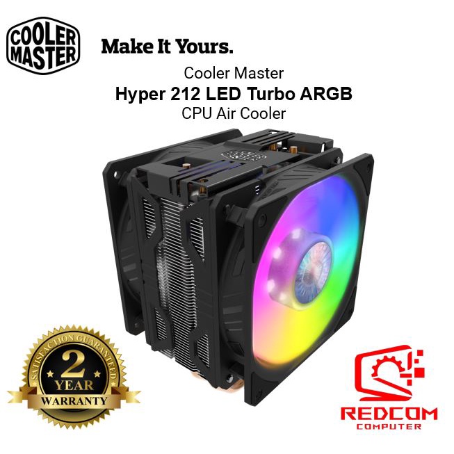 COOLER MASTER HYPER 212 LED TURBO ARGB CPU COOLER RR 212TK 18PA R1