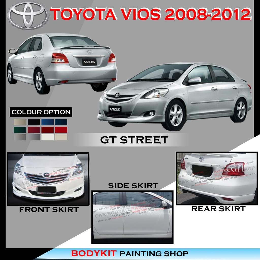 TOYOTA VIOS DUGONG NCP93 2008 2012 GT STREET FULLSET SKIRTING FRONT