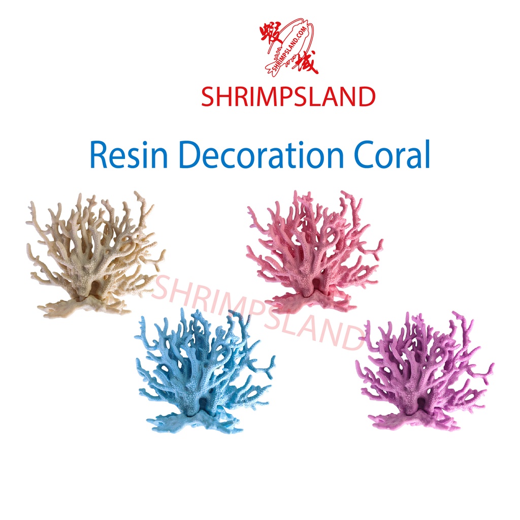 SHRIMPSLAND Aquarium Artificial Sea Coral Reef Fish Tank Decoration