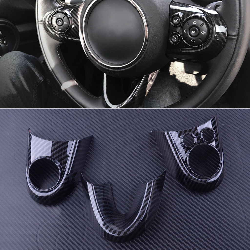 Dwcx Pcs Carbon Fiber Style Abs Steering Wheel Cover Trim Fit For Bmw