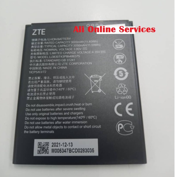 ZTE Battery For Blade A31 Plus Blade A31 3000mah Battery Shopee Malaysia