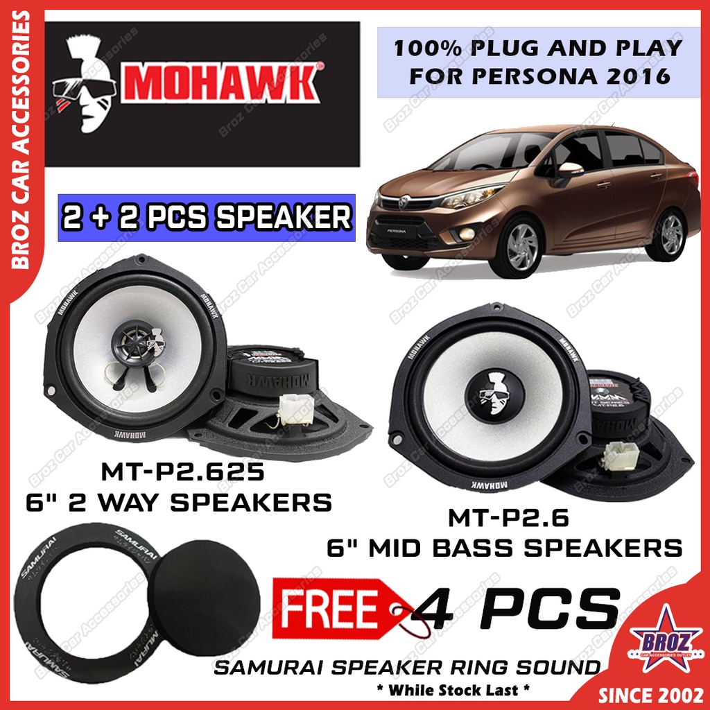 Mohawk Plug Play Front Rear Oem Car Speaker Kereta Proton Persona