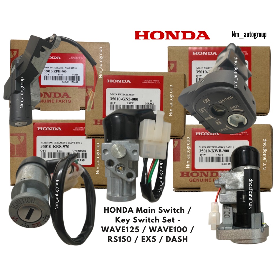 Honda Main Switch Set Key Switch Set Kunci Suis Ori Thai Rs