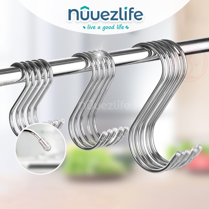 Ready Stock S Hook Stainless Steel Metal Multipurpose S Shape Hanger