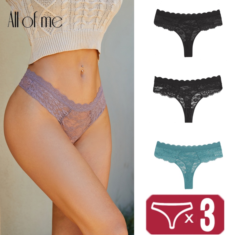 All Of Me Pcs Set Woman Lace Thongs Sexy G String Underwear Lingerie