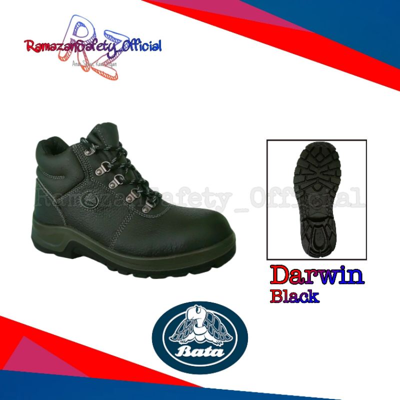 Bata Industrials Darwin Black Barbados Safety Shoes Original Shopee