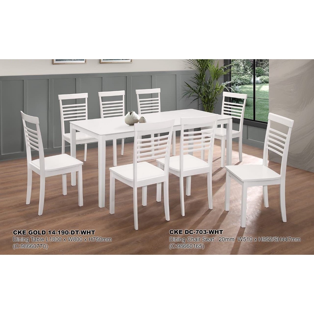 Dining Set Meja Makan 1 8 1 4 Solid Wood Living Furniture Room