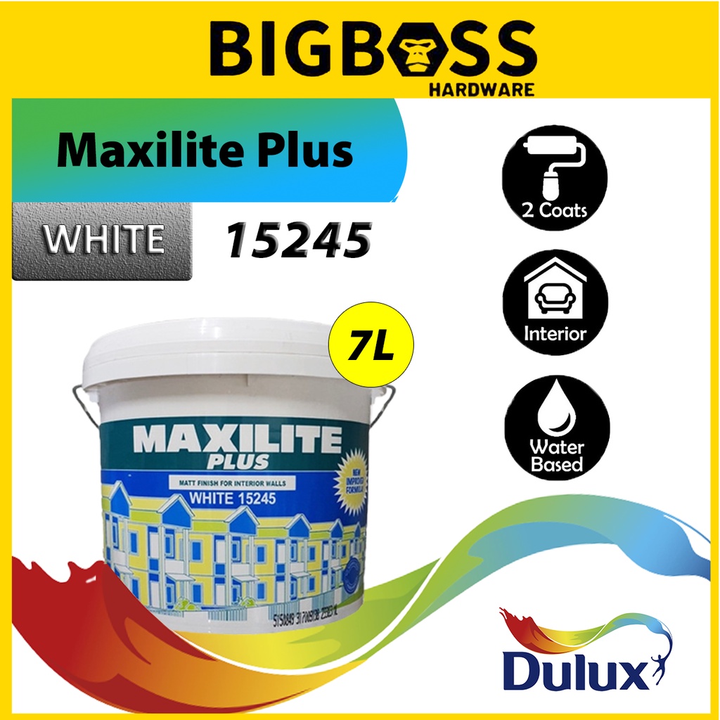 Dulux Maxilite Plus L White Paints Ceiling Dinding Cat Dalam