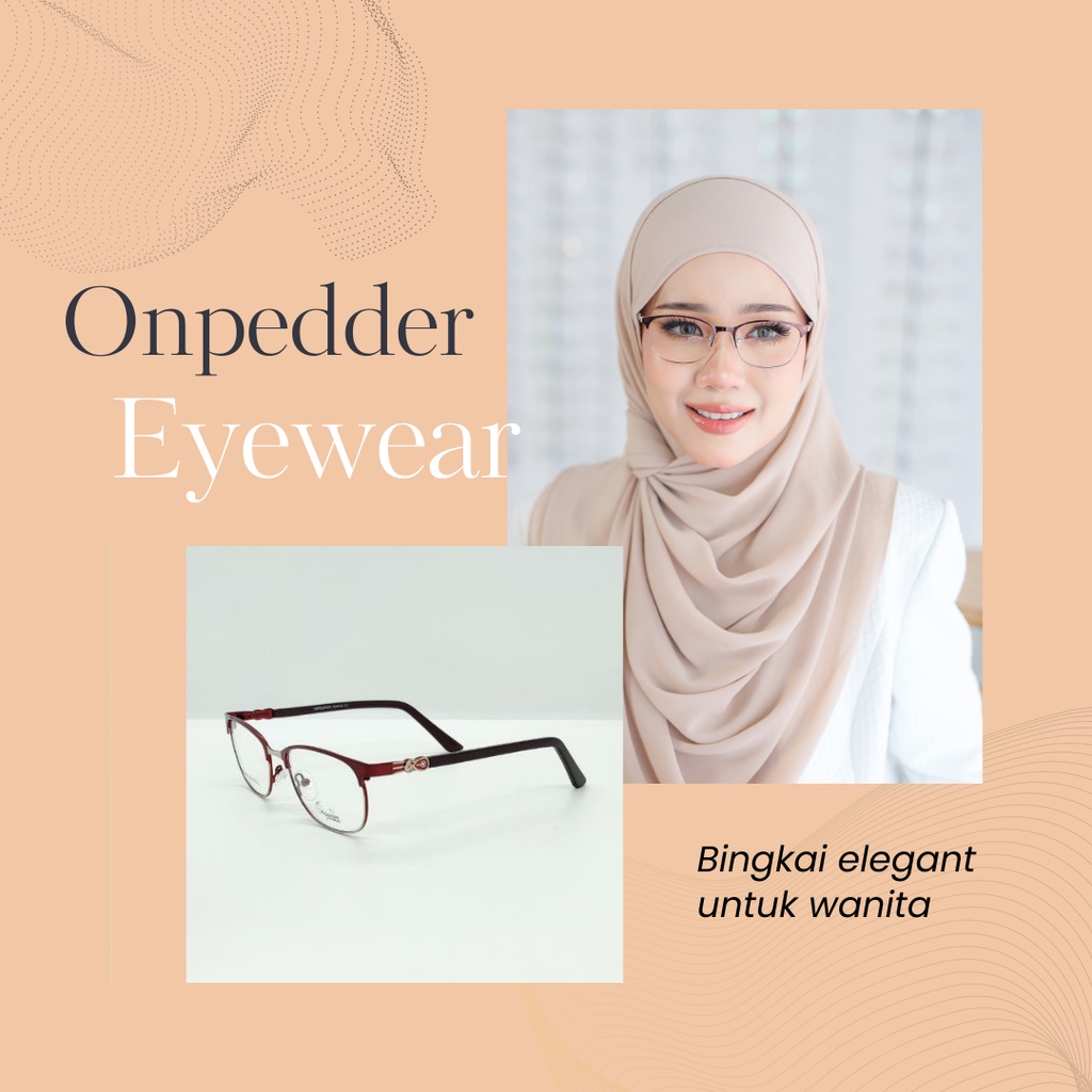 Onpedder Eyewear Stainless Steel Frame Glasses For Women Eyeglass