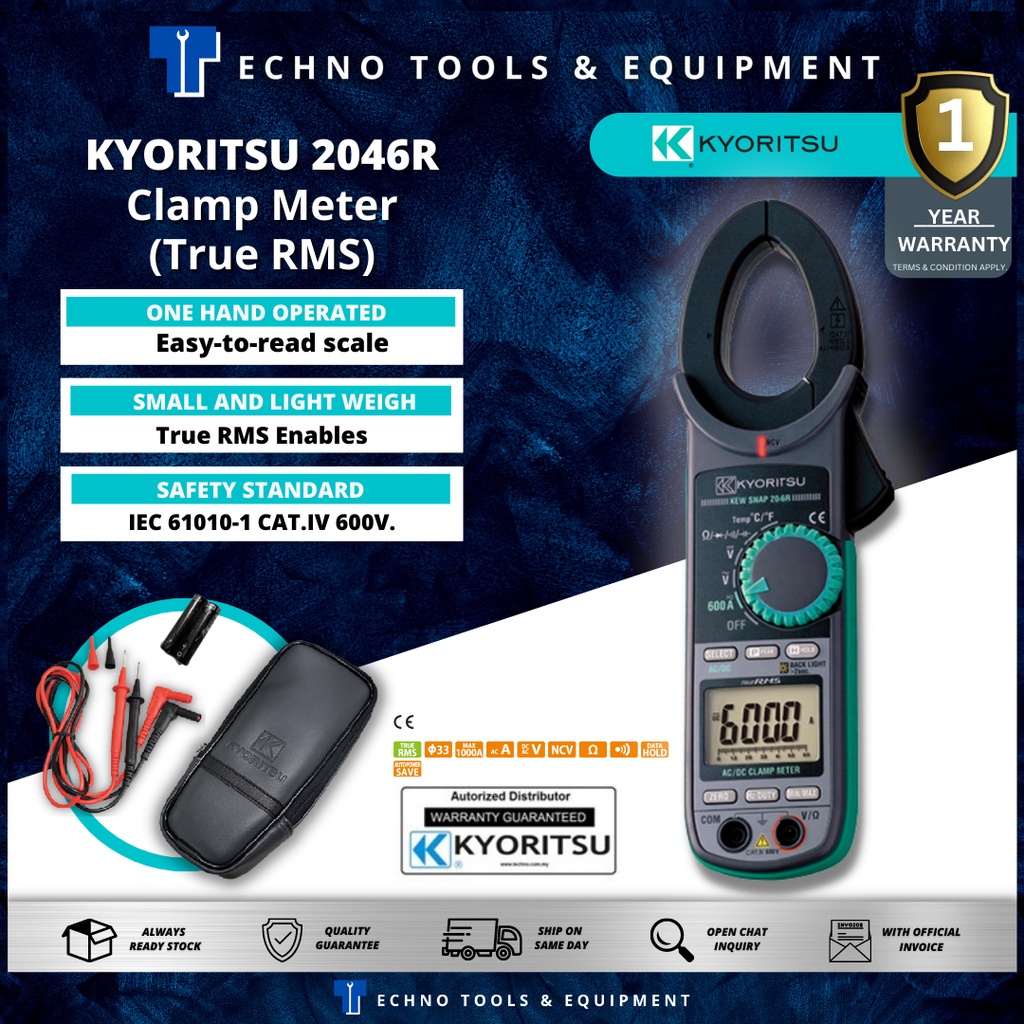 Kyoritsu R Clamp Meter True Rms Shopee Malaysia