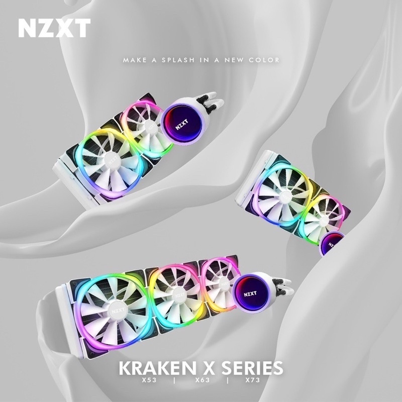 NZXT KRAKEN X RGB Series X53 RGB X63 RGB X73 RGB White AIO Liquid