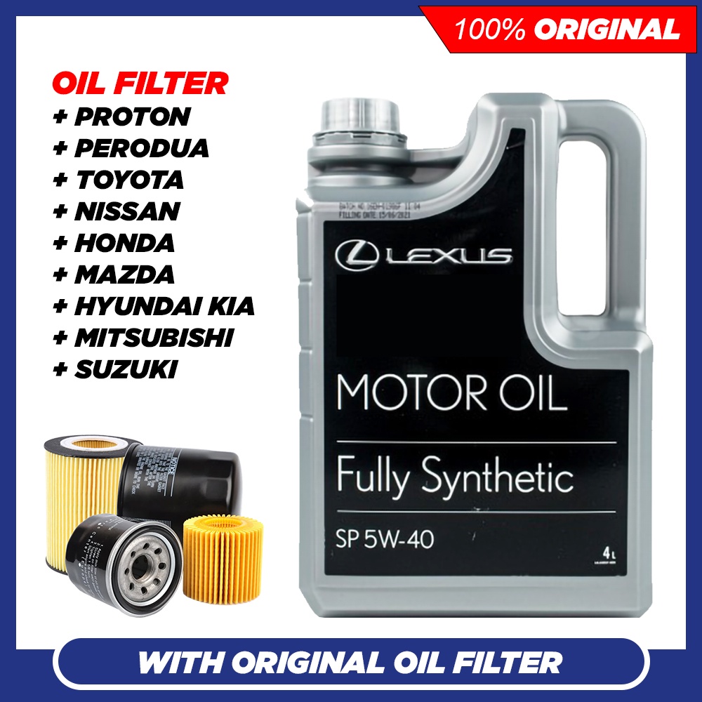 With Original Oil Filter Lexus W Fully Synthetic Engine Oil L