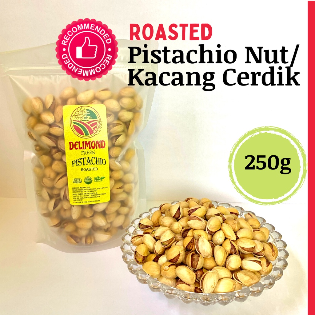 Fresh Roasted Pistachio Nut Kacang Cerdik Panggang Salted No Oil Nuts