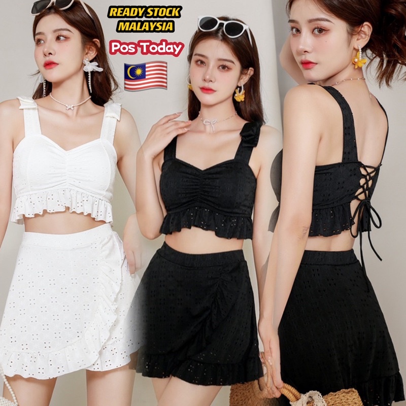Ready Stock MALAYSIA Fast Delivery Swimsuit Swimwear Bikini 2pcs