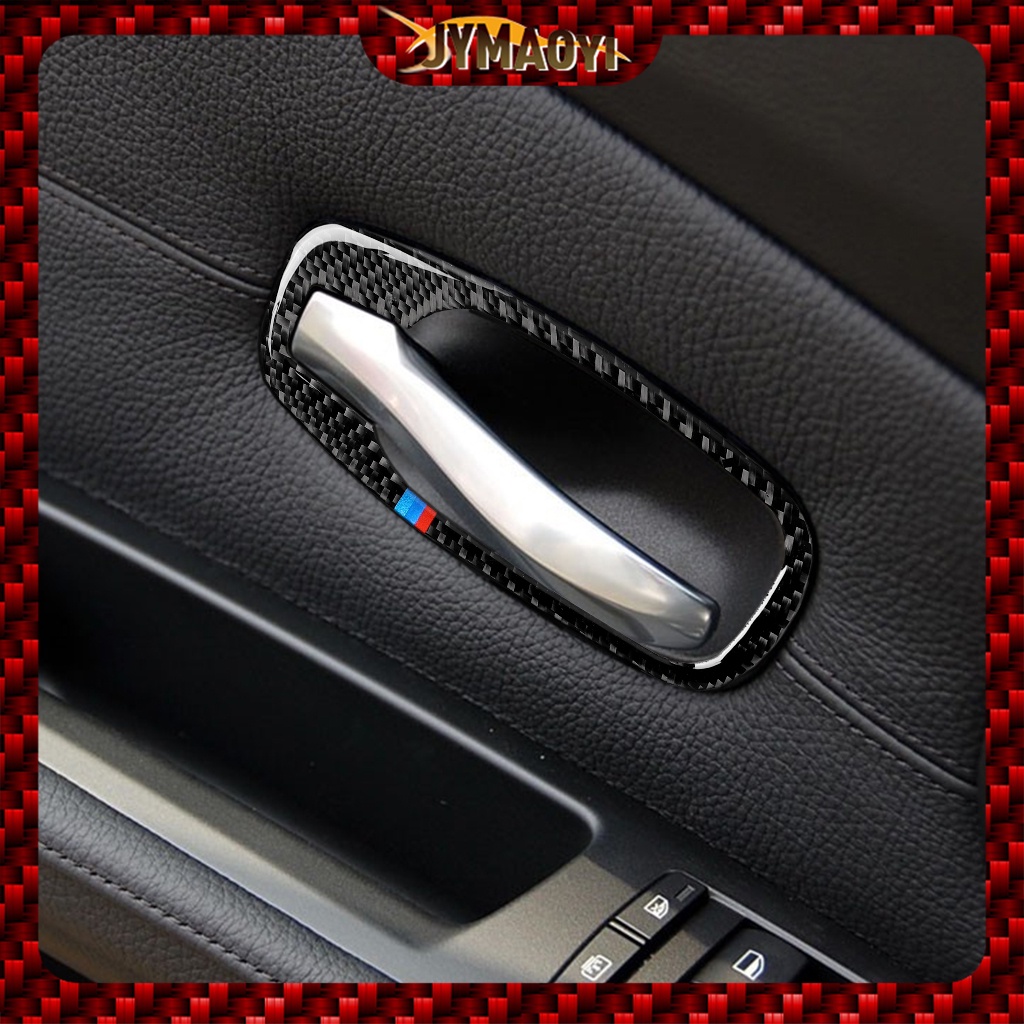 Pcs Carbon Fiber Car Interior Door Handle Cover Trim Door Bowl