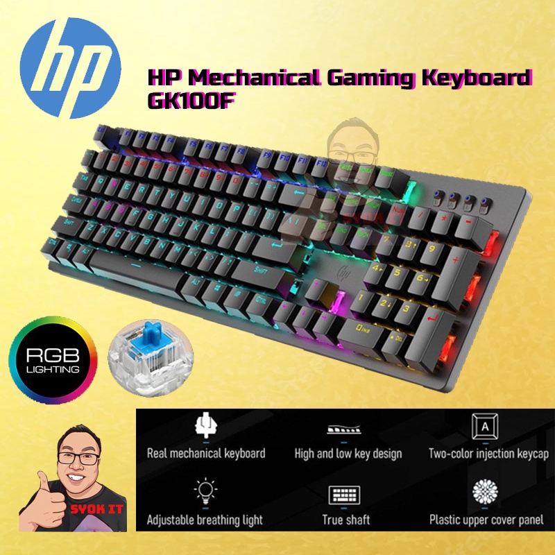 Hp Gk F Real Wired Mechanical Mixed Backlight Gaming Keyboard Blue