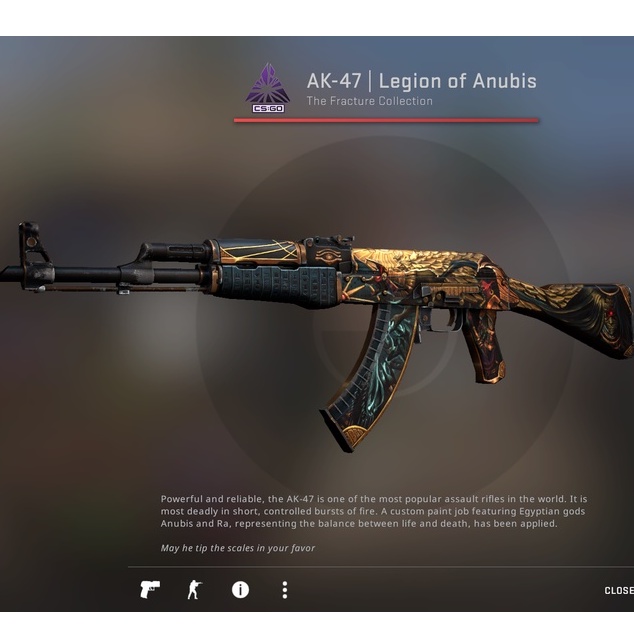 Csgo Skin Ak Legion Of Anubis Cosmetic Instant Trade Shopee