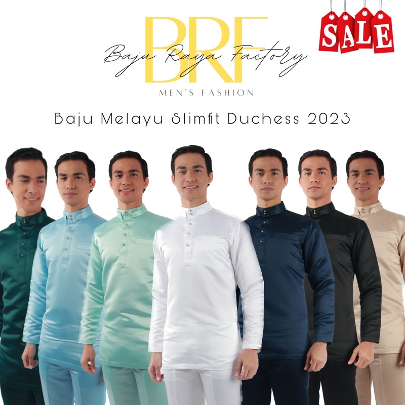 Baju Melayu Duchess Nikah White Baby Blue Nude Ash Pink Emrald Green Navy Blue Black Mint Green