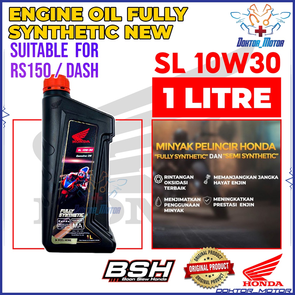 Original Boon Siew Honda Bsh Engine Oil T Fully Semi Synthetic