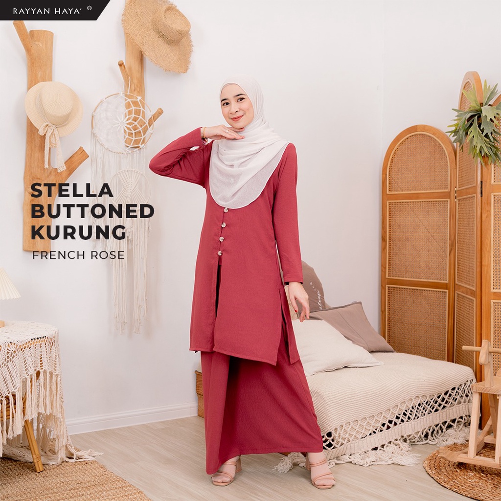 SALE Rayyan Haya Stella Buttoned Kurung Ironless Nursing Friendly V2