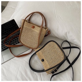 N26 READY STOCK MYFOOYIN Women Summer Straw Shoulder Bag Fashion Beach