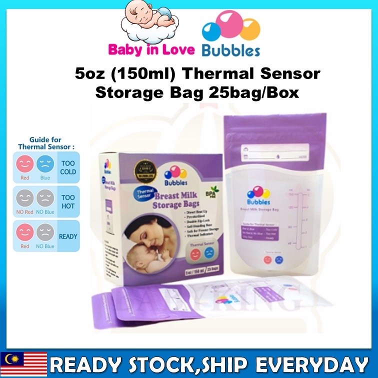 BPA Free Terus Panas Di Warmer Bubbles Thermal Sensor Double Ziplock