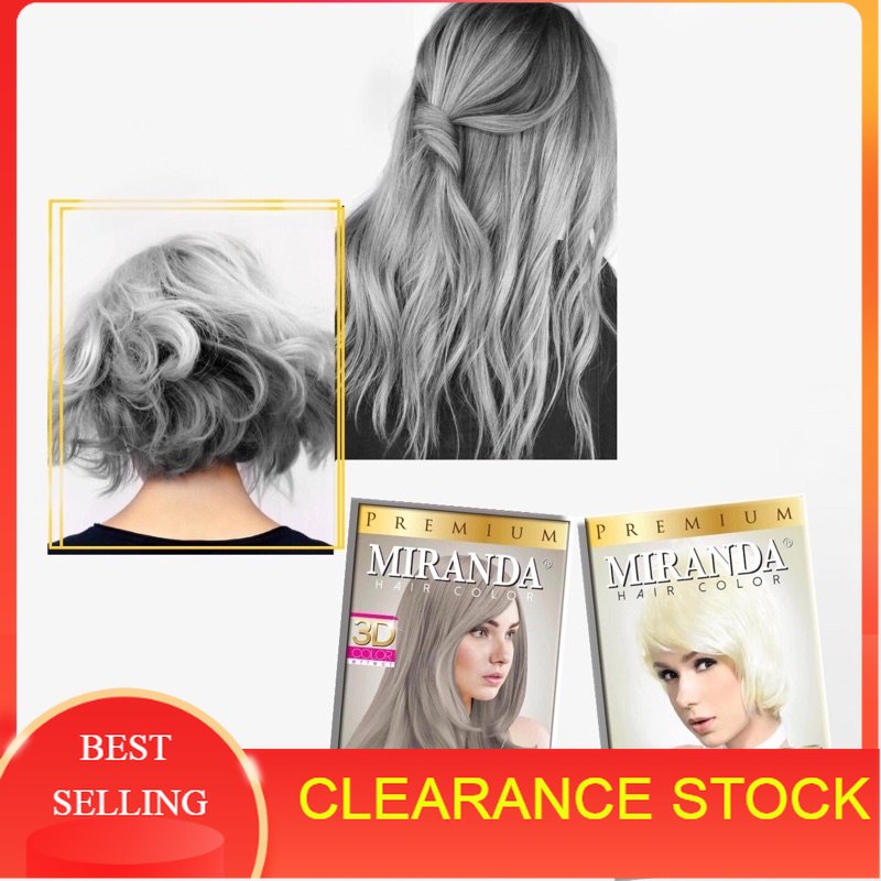 Miranda Bleaching Color Pewarna Rambut Blaching Gray Ash Blonde