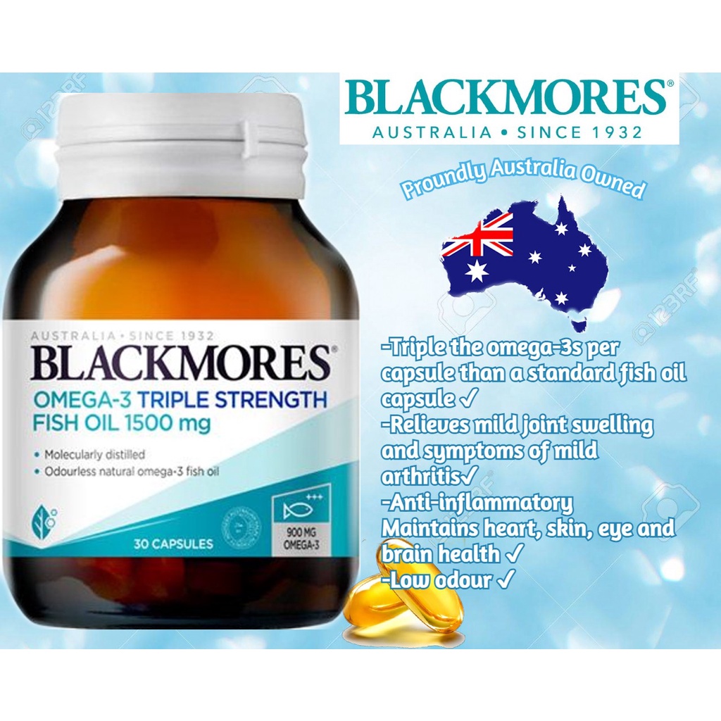 Blackmores Omega Triple Strength Fish Oil Mg Sg Sg Healhy