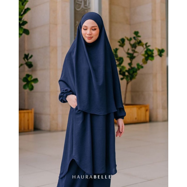 Noura Set Free Khimar Original By Haurabelle Umrah Edition Ready