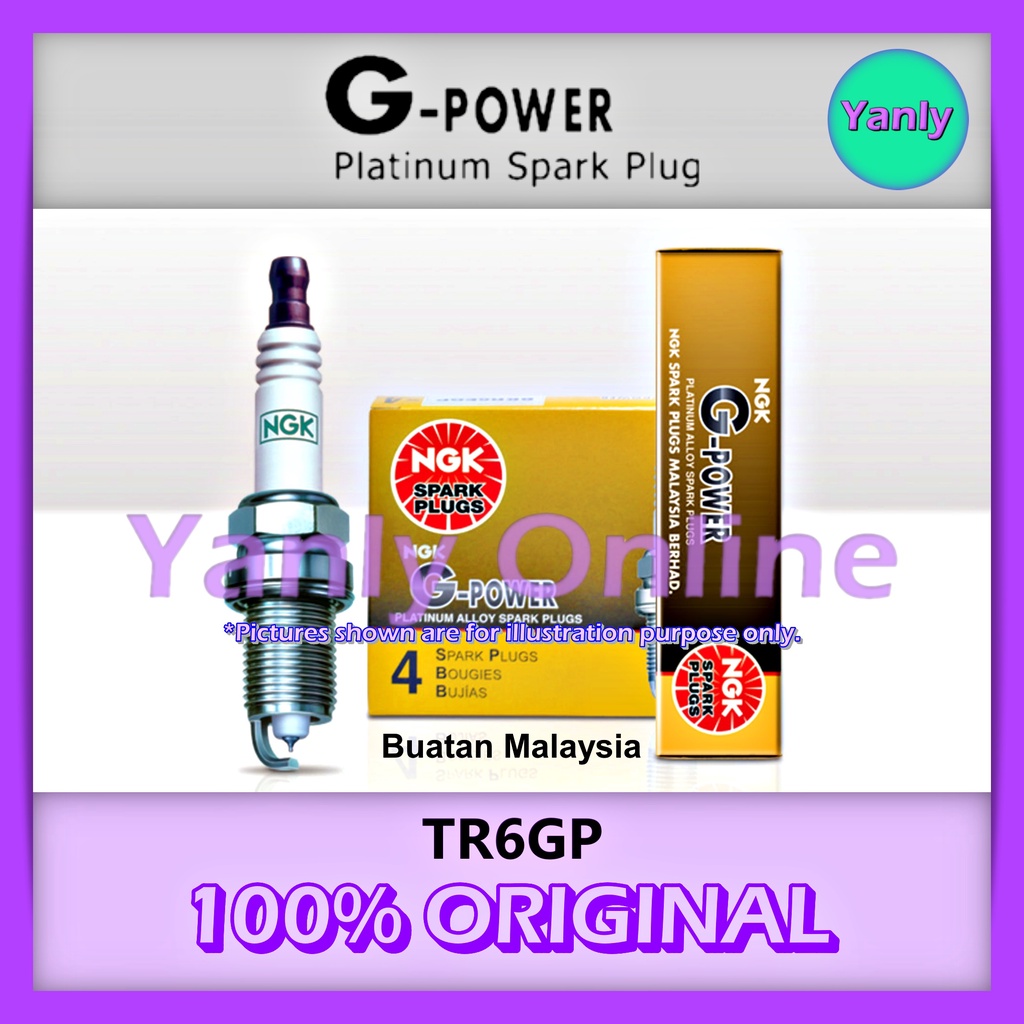 TR6GP NGK G POWER PLATINUM ALLOY SPARK PLUG MALAYSIA GEN2 BLM FLX