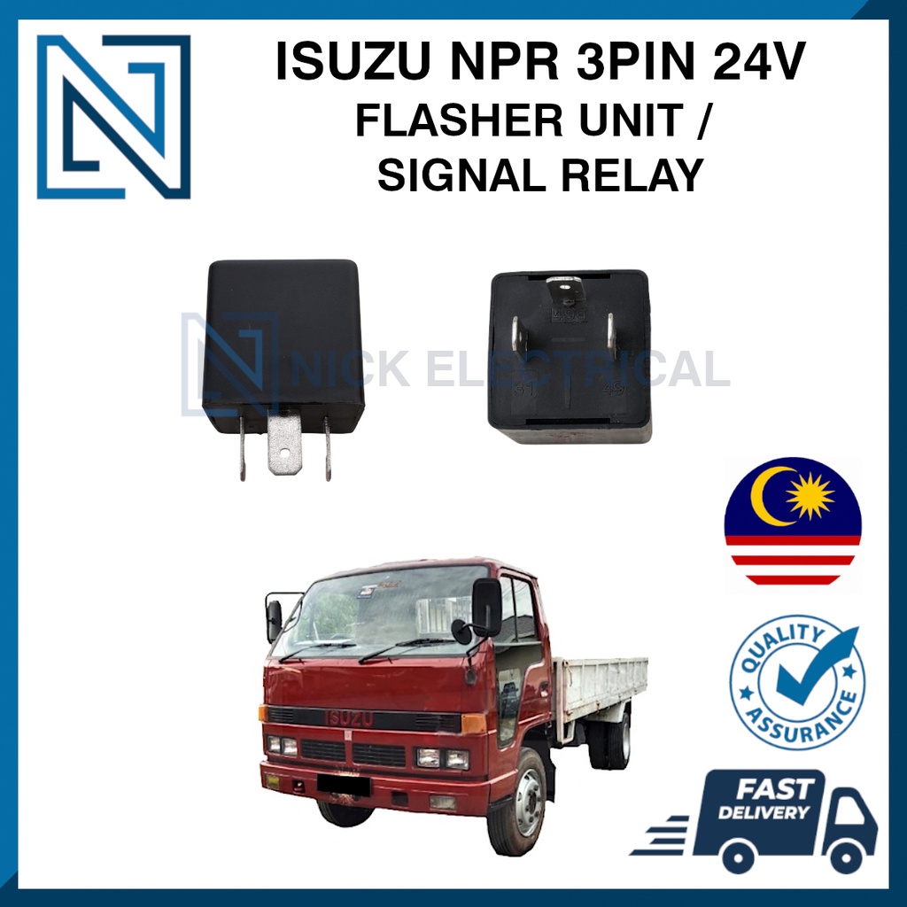 ISUZU NPR 3 PIN 24V Flasher Unit Signal Relay 49a 31 49 Shopee