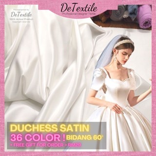 DeTextile Heavy Premium Duchess Satin Bridal Satin Fabric For Wedding