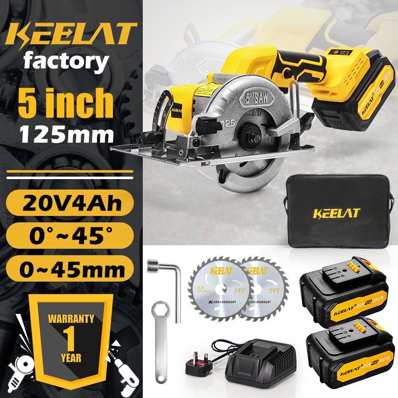 Raya Keelat 125mm Brushless Circular Saw With Battery Cordless Cut Off