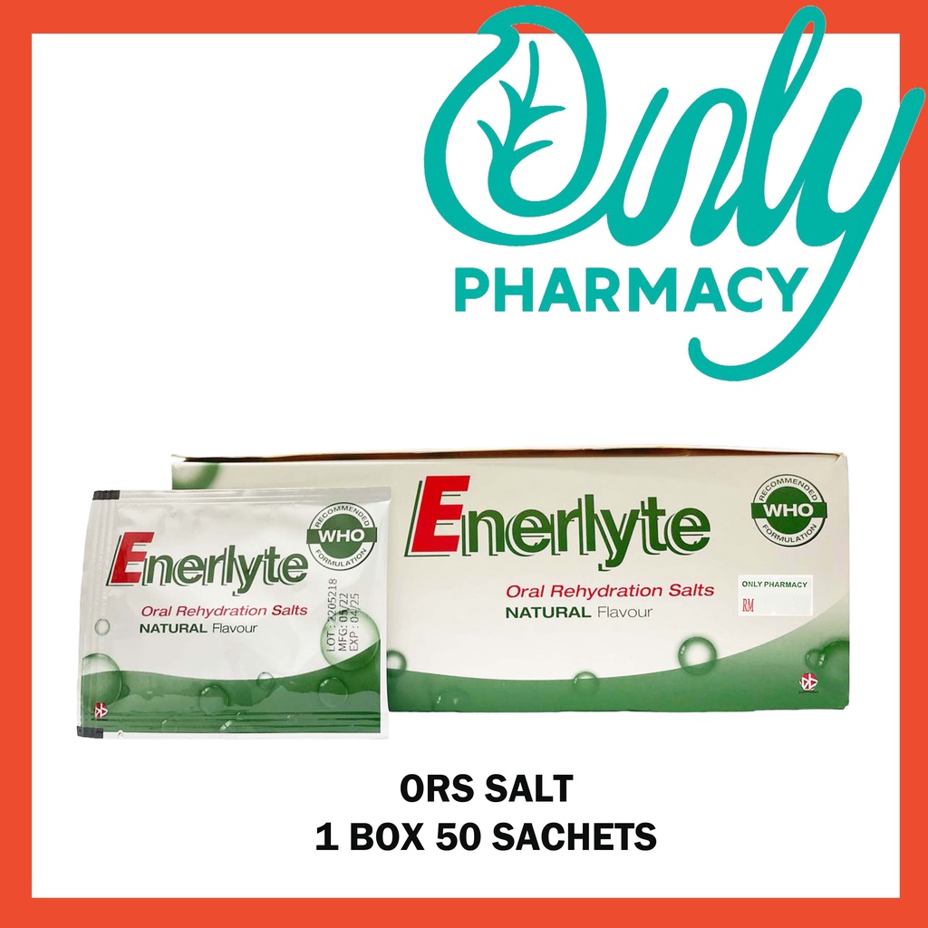 ENERLYTE ORS Oral Rehydration Salt 10s Or 50s Box Natural Flavour