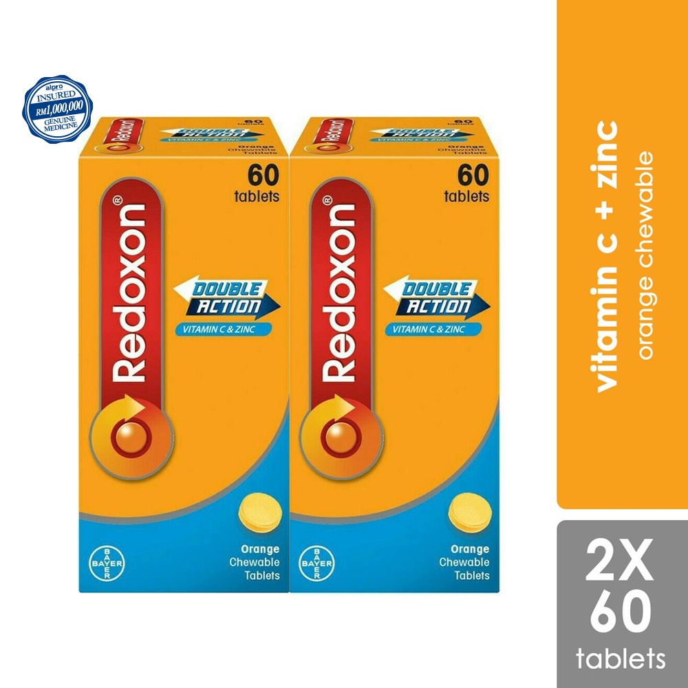 Redoxon Double Action Vitamin C Zinc Chewable Tablets X S