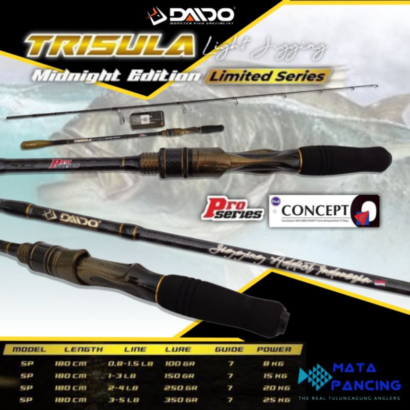 Joran Daido Trident Light Jigging Limited Series Solid Carbon Kevlar